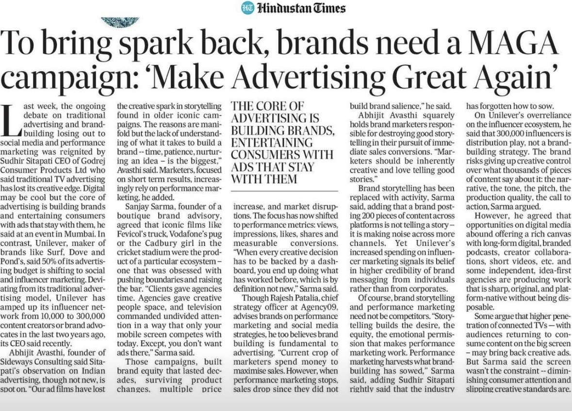 Brands need a MAGA campaign: â€˜Make Advertising Great Againâ€™